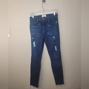 Current/Elliott Blue Distressed Women Jeans
